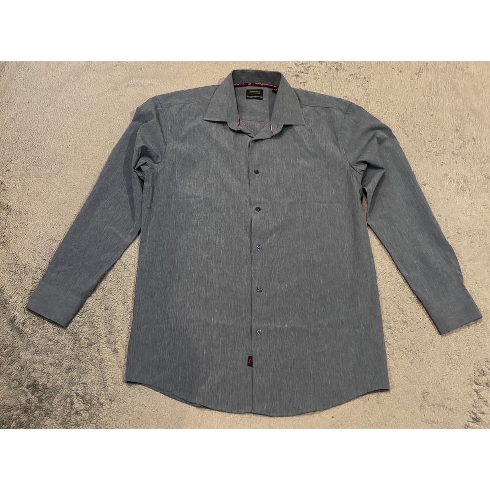 Buffalo David Bitton Mens Blue Button Down Shirt Sz M 15-15.5 32/33